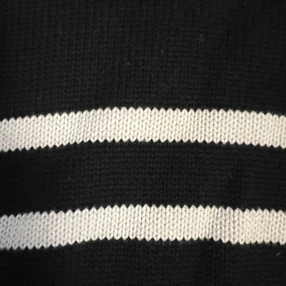 Black and White Striped Women's Sweater - Picture 2 of 3